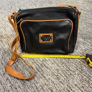 Valentina Black and Tan Crossbody Bag